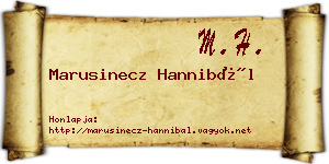 Marusinecz Hannibál névjegykártya